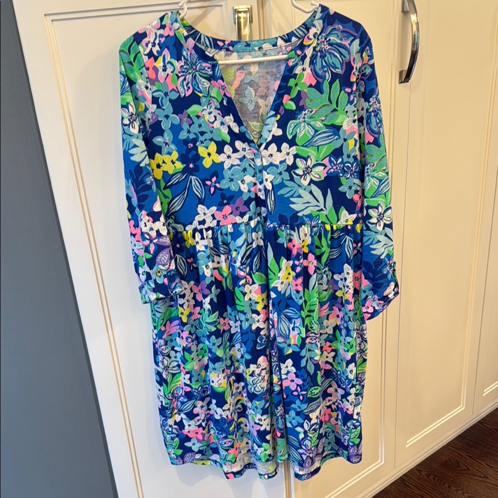 Lilly Pulitzer Multicolor Floral Dress Size M